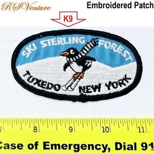 Buy one choose one FREE, Vintage Sterling Forest Ski Area Embroidered Patch